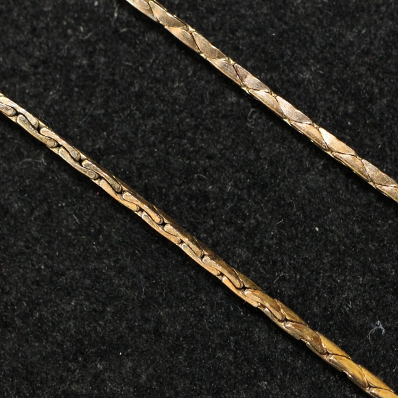 14K GF Vintage Gold Filled Heart  Diamond Pendant - Picture 6 of 7